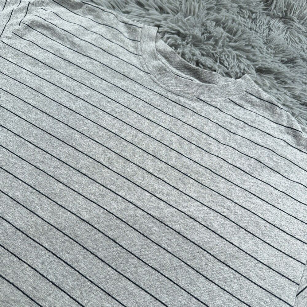 Vintage Puritan Shirt Large Gray Blue Stripe Classic Fit Pullover Y2K VTG Mens